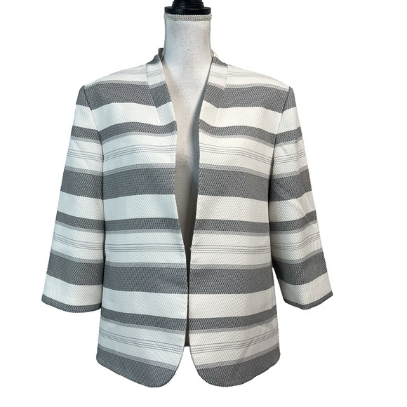 Preston & York Jackets & Blazers - Preston & York Blazer Jacket Plus size 18 Black White Textured Striped Career